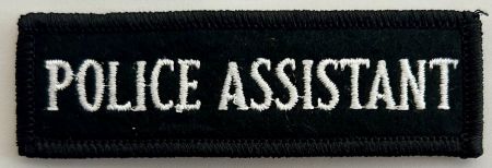 POLICE ASSISTANT PATCH TAB - SEW ON.
